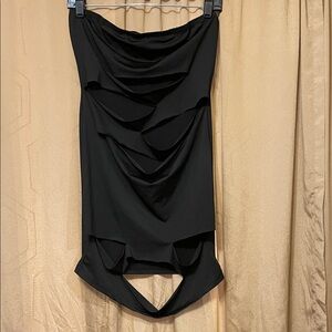 Chic Black High Low Women's Top